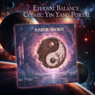 Moonlit Balance – Yin Yang of Eternal Light. 3 Ring Binder