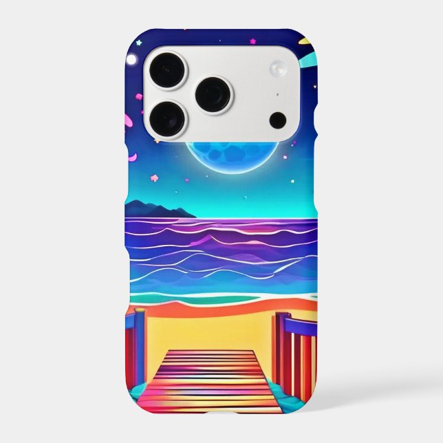 Moonlit Beach Colors  Iphone Case (Back)