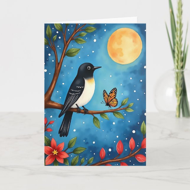 Moonlit Bird Mothers Day Card (Front)