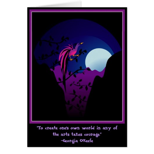 Moonlit Bird of Paradise Cards (Front)