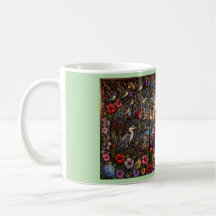 Moonlit Birds Garden Art Coffee Mug, 11 oz