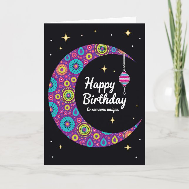 Moonlit Birthday Card (Front)