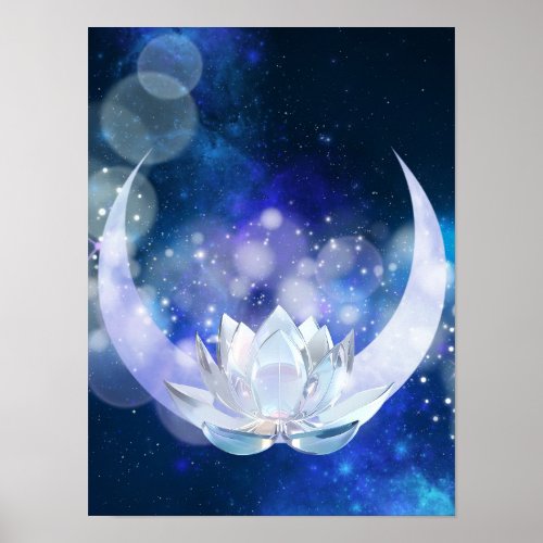 Moonlit Bloom Poster