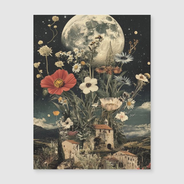 Moonlit Blooms Over Rustic Charm (Front)