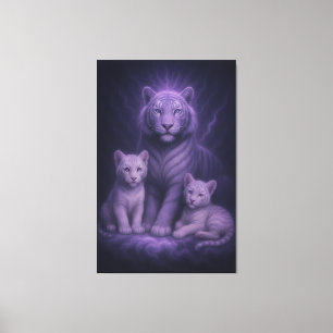 Moonlit Blue Guardians   ManJiangHong Fine Art   Canvas Print