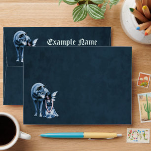 Moonlit Bond – The Wolf and the Gothic Fairy. Envelope