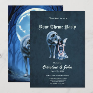 Moonlit Bond – The Wolf and the Gothic Fairy. Invitation