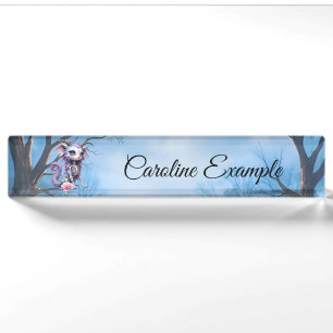 Moonlit Bones – Guardian of Forgotten Dreams. Desk Name Plate