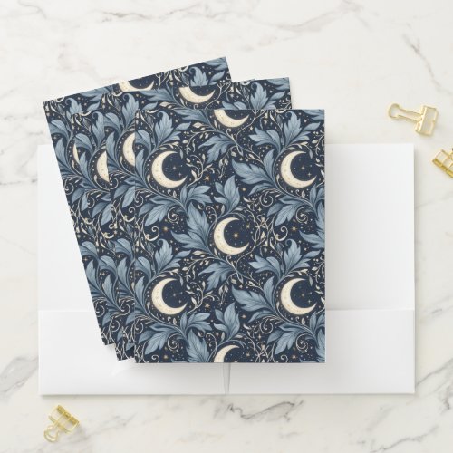 Moonlit Botanical Constellations – Celestial Night Pocket Folder