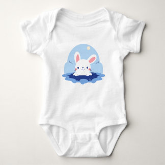 Moonlit Bunny Peek Baby Bodysuit