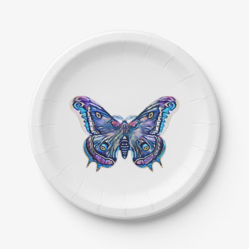 Moonlit Butterfly Paper Plates