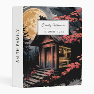 Moonlit Cabin Japanese Forest Art (10) Mini Binder