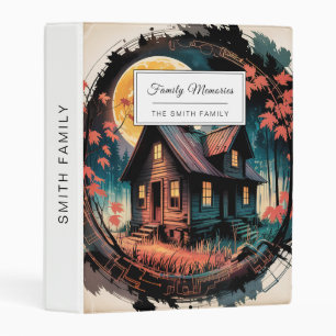 Moonlit Cabin Japanese Forest Art (3) Mini Binder
