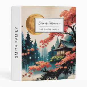 Moonlit Cabin Japanese Forest Art (4) Mini Binder