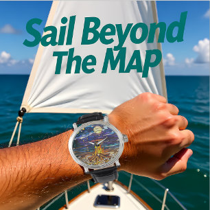 Moonlit Campfire Serenity Stained Glass Wall Watch