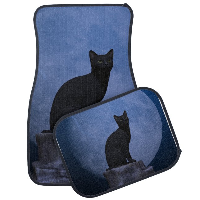 Moonlit Cat Car Floor Mat (Set)