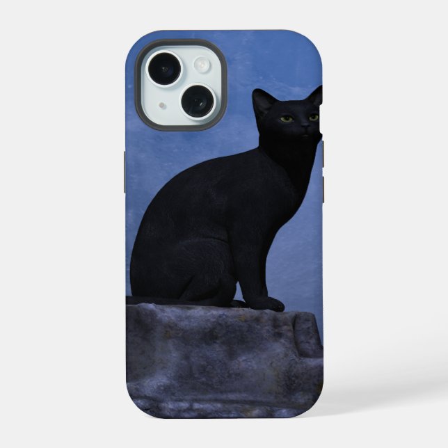 Moonlit Cat Iphone Case (Back)
