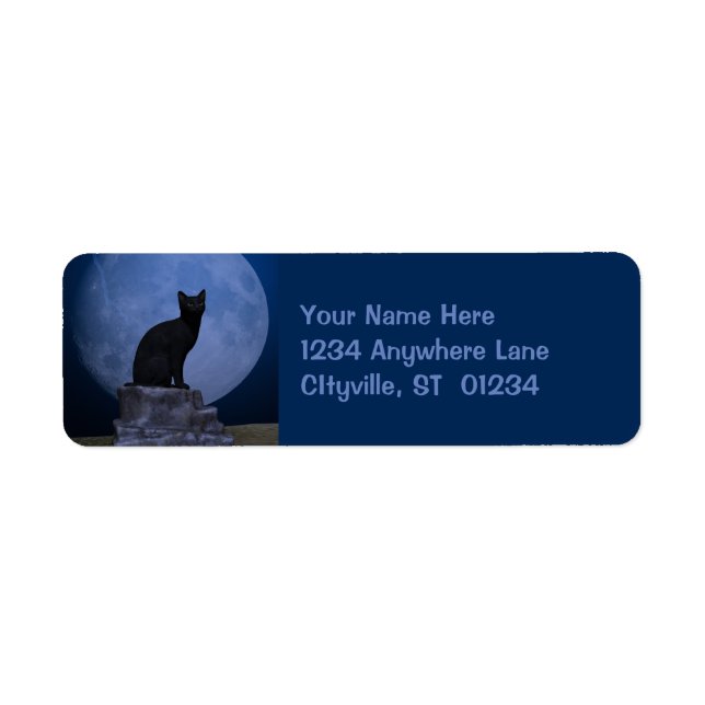 Moonlit Cat Label (Front)