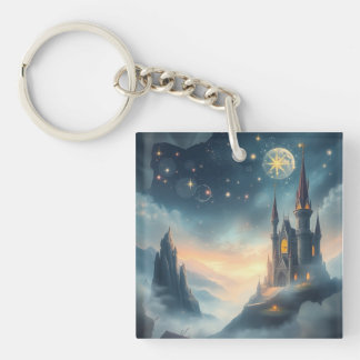 Moonlit Celestial Castle Keychain