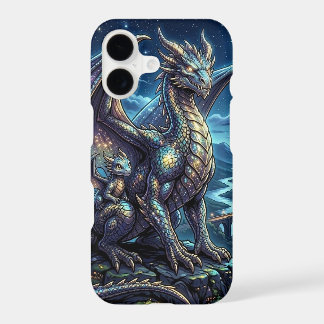 Moonlit Celestial Dragons and Castle iPhone 17 Case