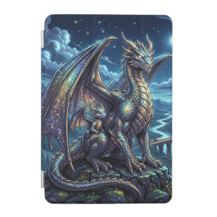 Moonlit Celestial Dragons Mystical Adventure iPad Mini Cover