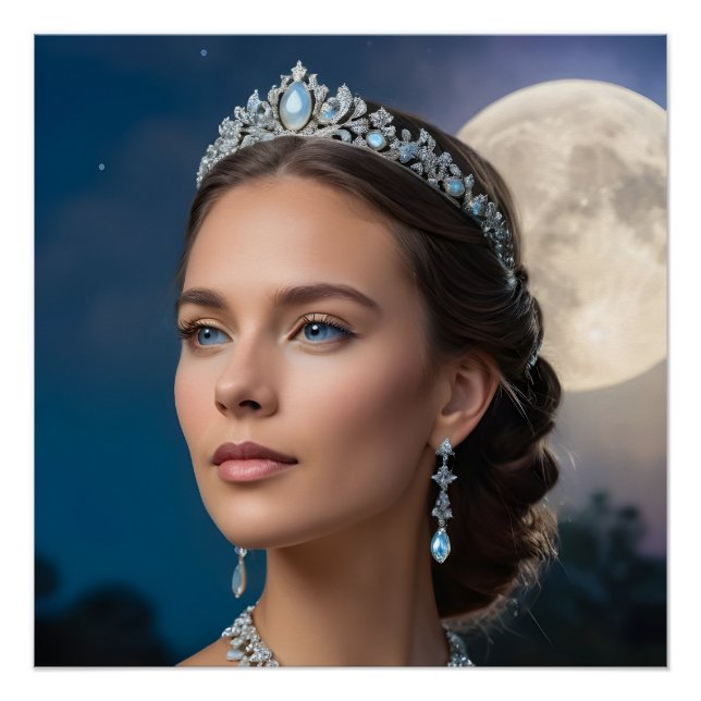 Moonlit Celestial Elegance Poster (Front)