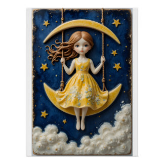 Moonlit Ceramic Dream Poster