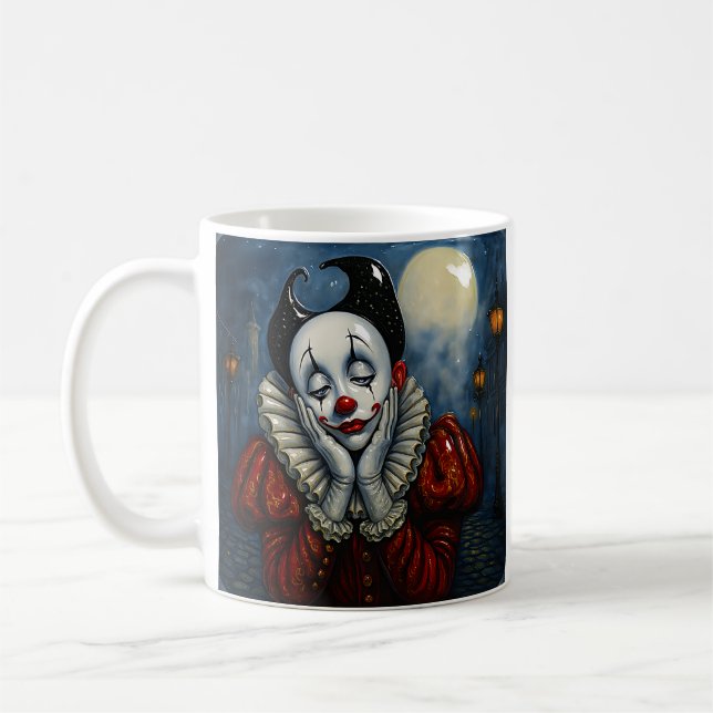 Moonlit Clown Coffee Mug (Left)