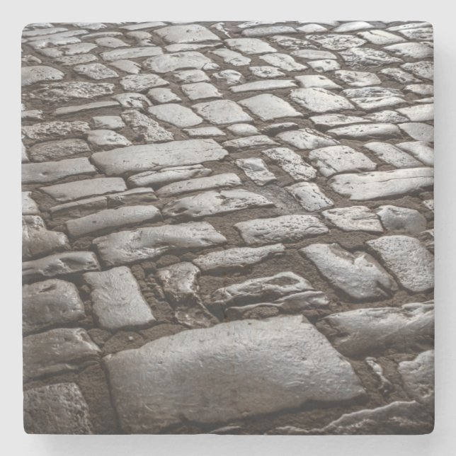 Moonlit Cobblestones Stone Coaster (Front)