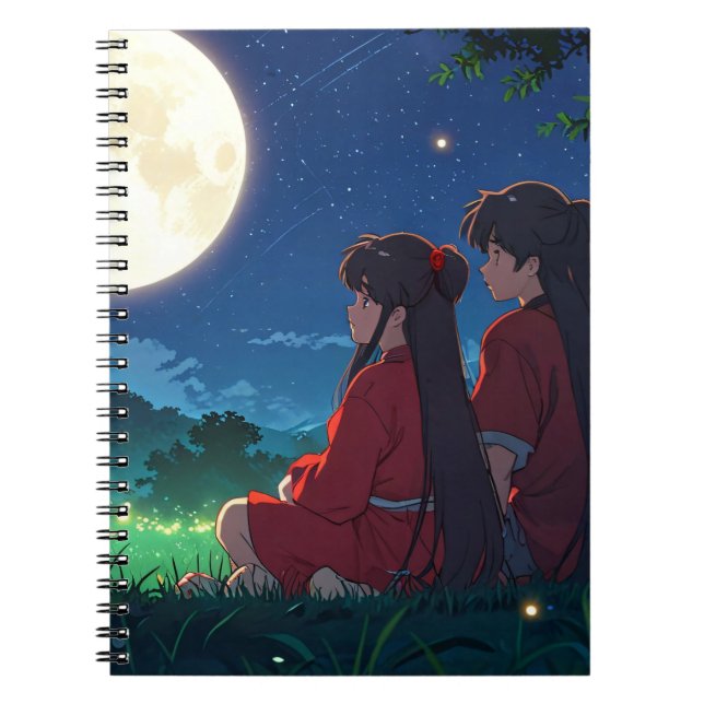 Moonlit Companions Spiral Notebook (Front)