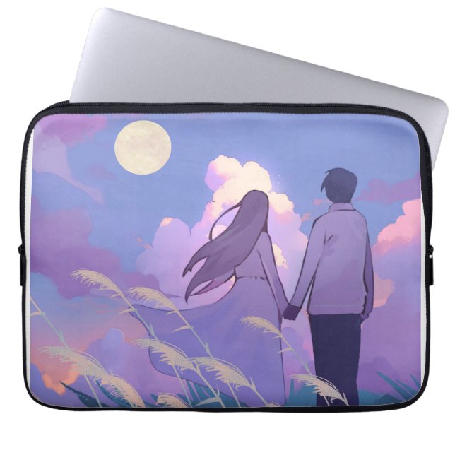 Moonlit Companionship Laptop Sleeve (Front)