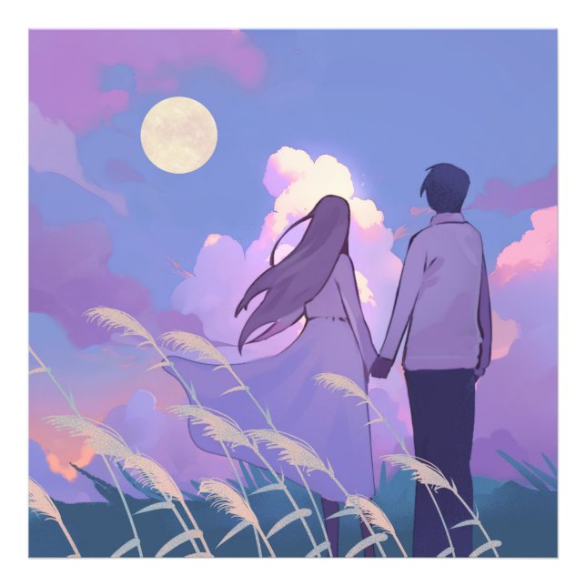 Moonlit Companionship Photo Print (Front)
