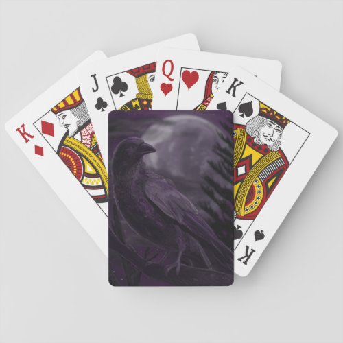 Moonlit Corvid Playing Cards