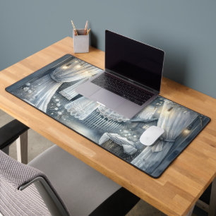Moonlit Cottagecore Laundry Line Desk Mat