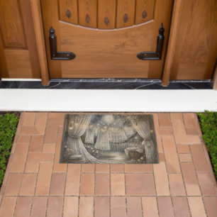 Moonlit Cottagecore Laundry Line Fiber Doormat
