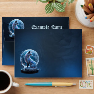 Moonlit Crystal Fox – Guardian of Silent Dreams.  Envelope