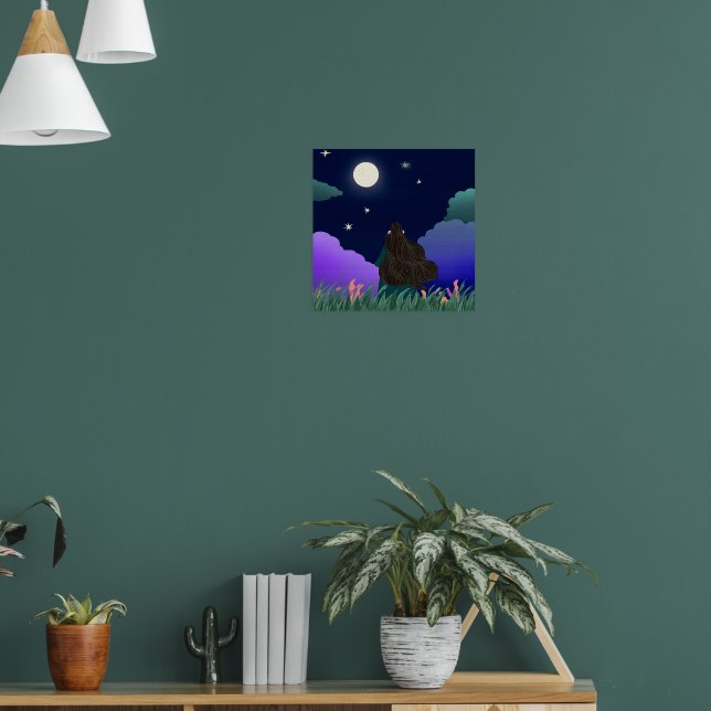 Moonlit Dreamer Girl Poster  (Living Room 1)
