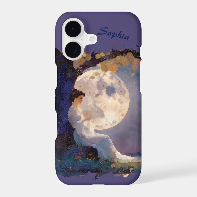 Moonlit Dreamer - Serene Night Sky iPhone Case (Back)