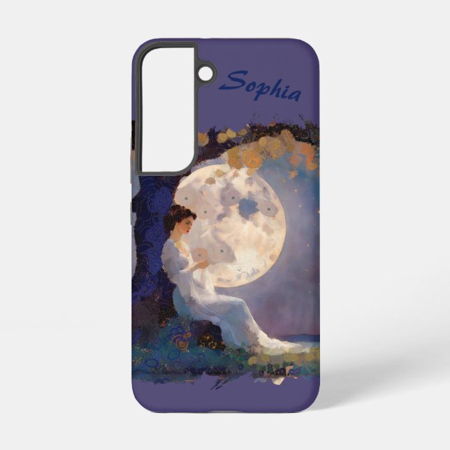 Moonlit Dreamer - Serene Night Sky Samsung Galaxy Case (Back)