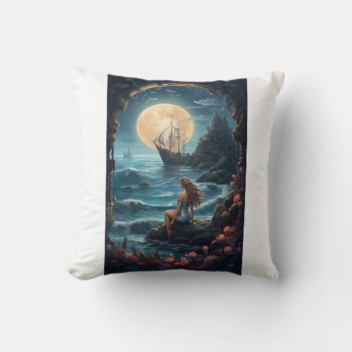 Moonlit Dreams Whimsical Baby and Kids Collection Throw Pillow