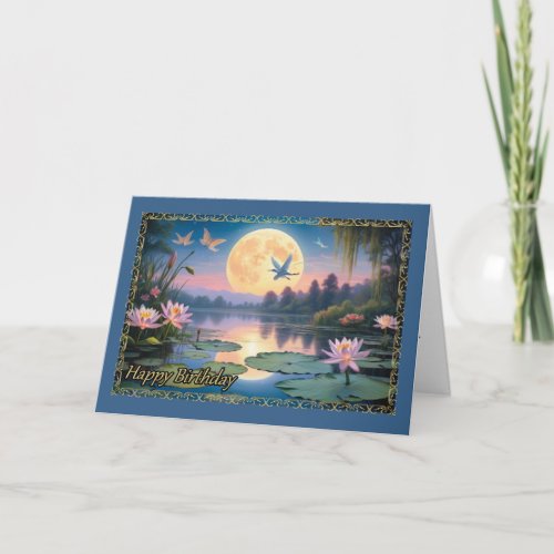 Moonlit Dreams Womans Birthday Card