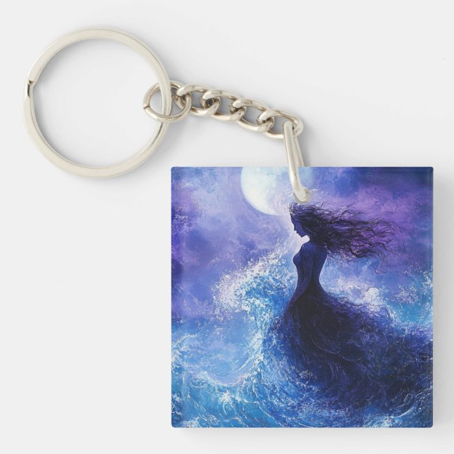 Moonlit Drift-Ocean Dream Keychain (Front)