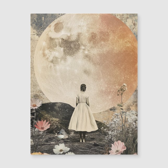 Moonlit Elegance - Back View of Woman with Moon 2 (Front)