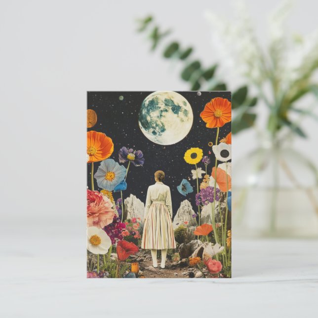 Moonlit Elegance - Back View of Woman with Moon 3 (Standing Front)