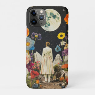 Moonlit Elegance - Back View of Woman with Moon 3 iPhone 11 Pro Case
