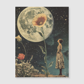 Moonlit Elegance - Woman with Moon