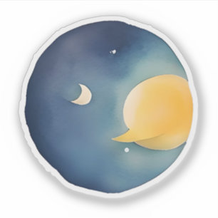 Moonlit Embrace Sticker
