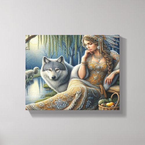 Moonlit Enchantment in the Mystic Forest10x8 Canvas Print