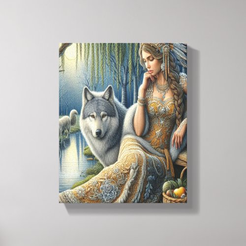 Moonlit Enchantment in the Mystic Forest8x10 Canvas Print