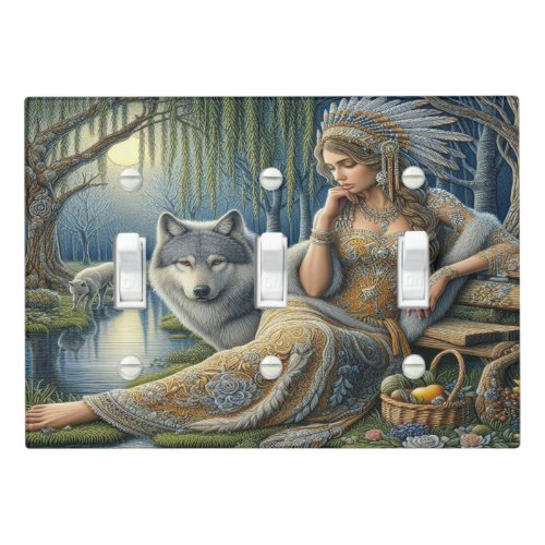 Moonlit Enchantment in the Mystic Forest Light Switch Cover